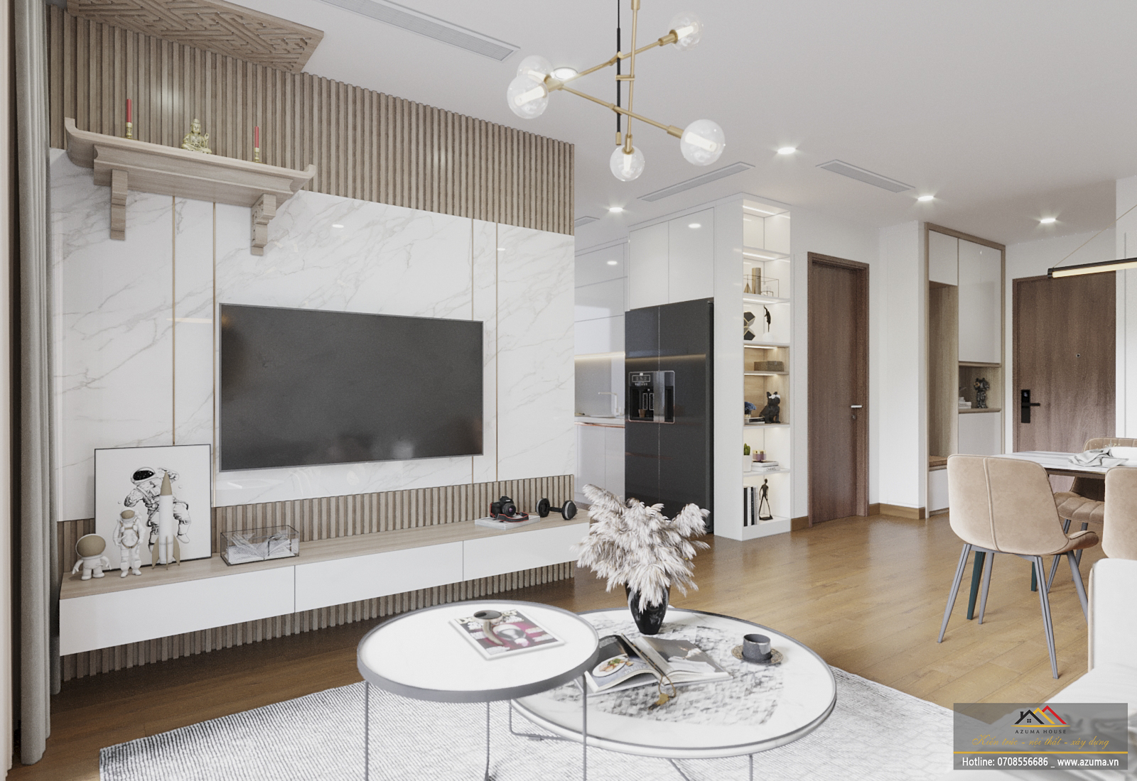 Tham khảo mẫu thiết kế nội thất cho căn hộ chung cư cao cấp The Tera An Hưng - Anh Chúc