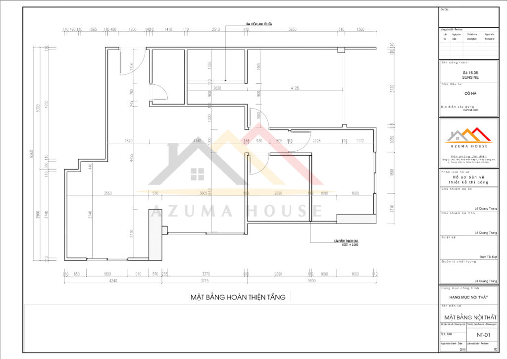 Dự án thiết kế nội thất chung cư Hà Thành Plaza của gia đình chị Hằng