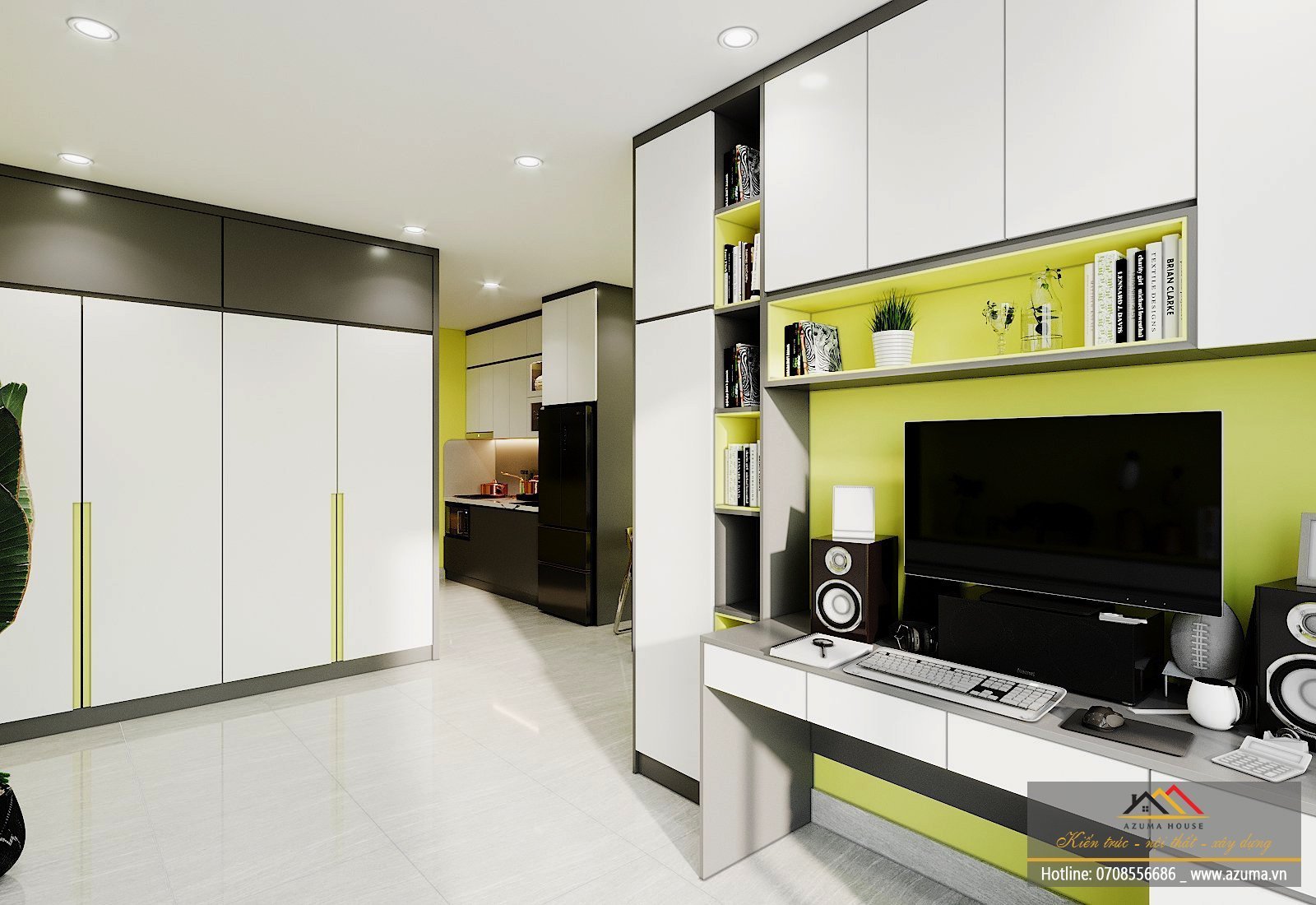 Nội thất căn hộ Vinhomes Smart City 28m2 của gia đình anh Chiến