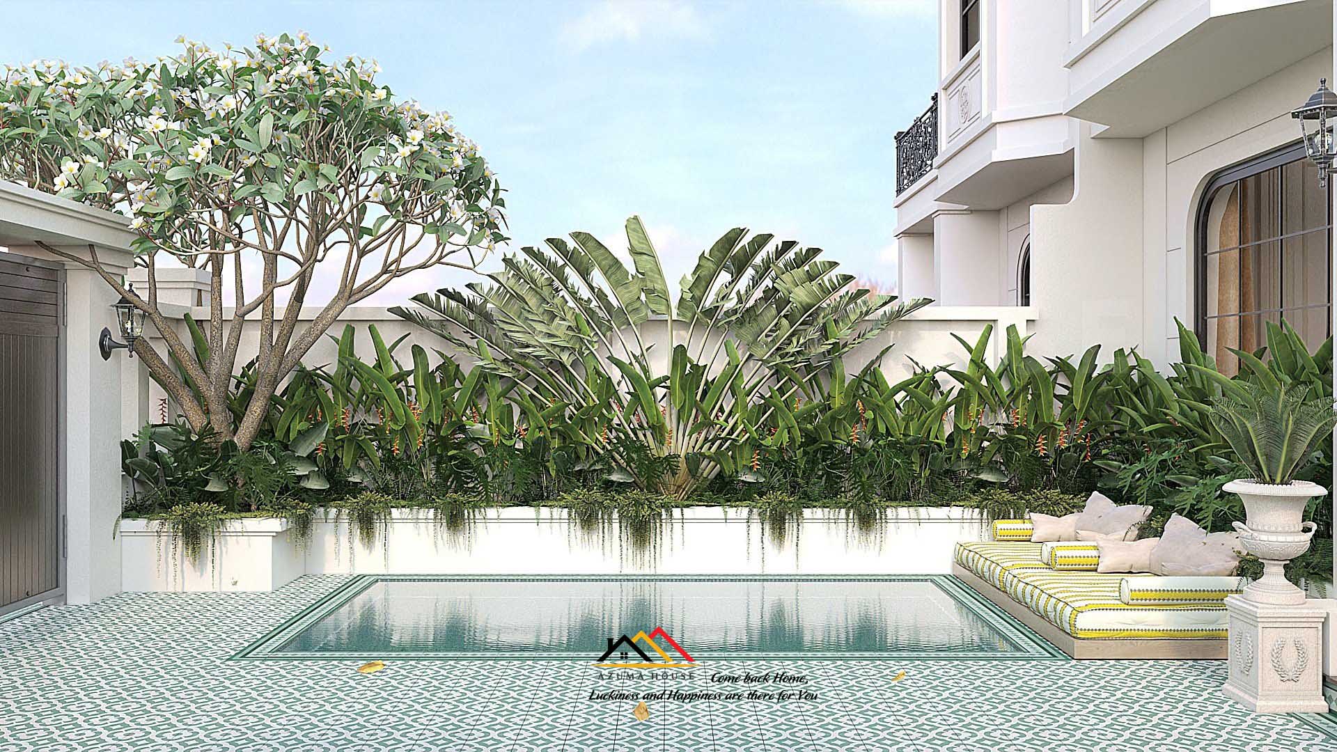 Hồ bơi biệt thự Đan Phượng