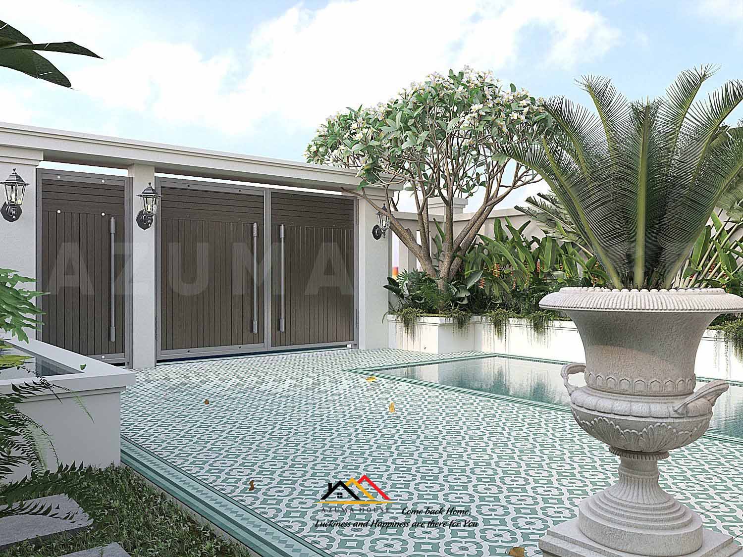 Cổng chính biệt thự