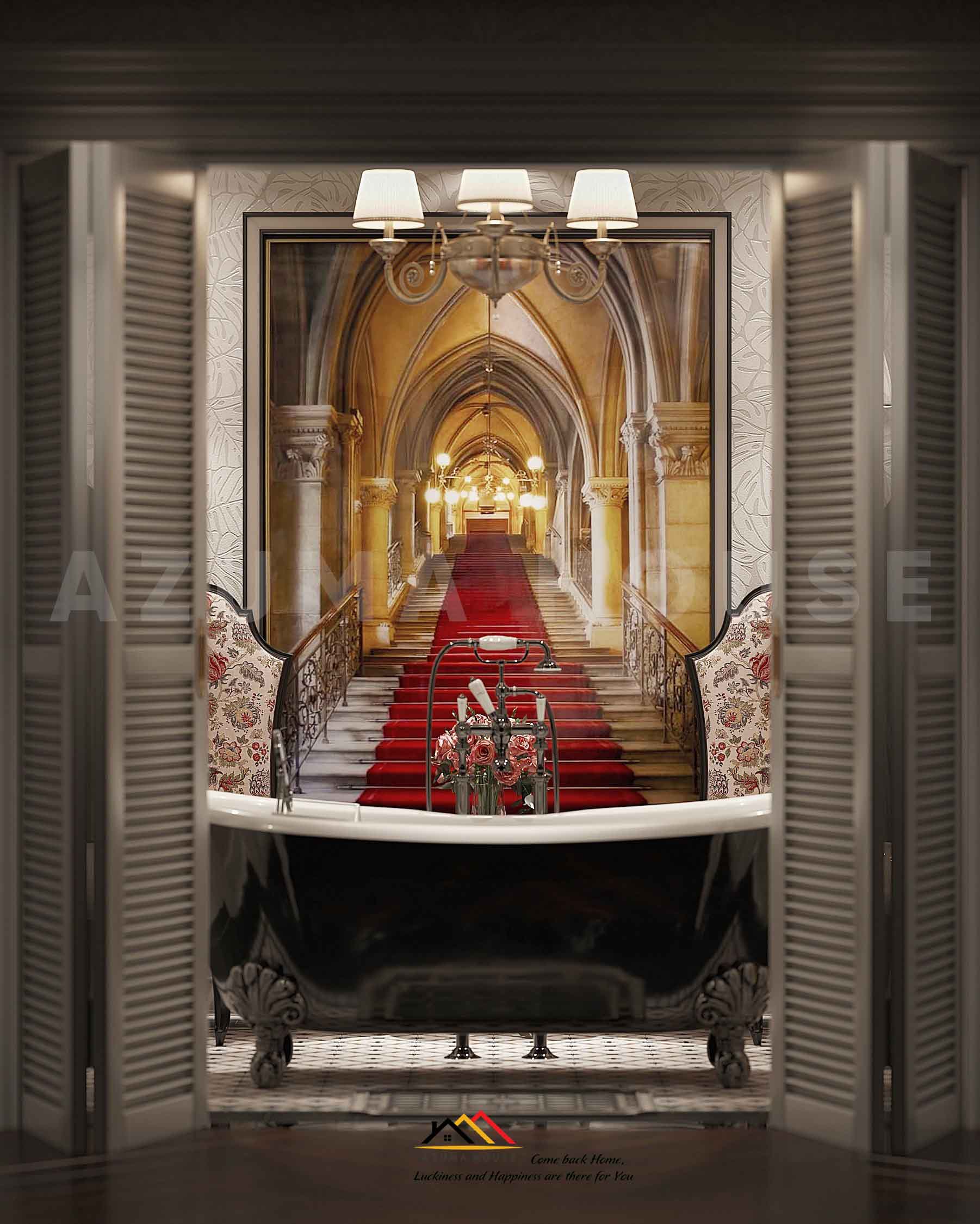 Phòng tắm đẹp phong cách Indochine