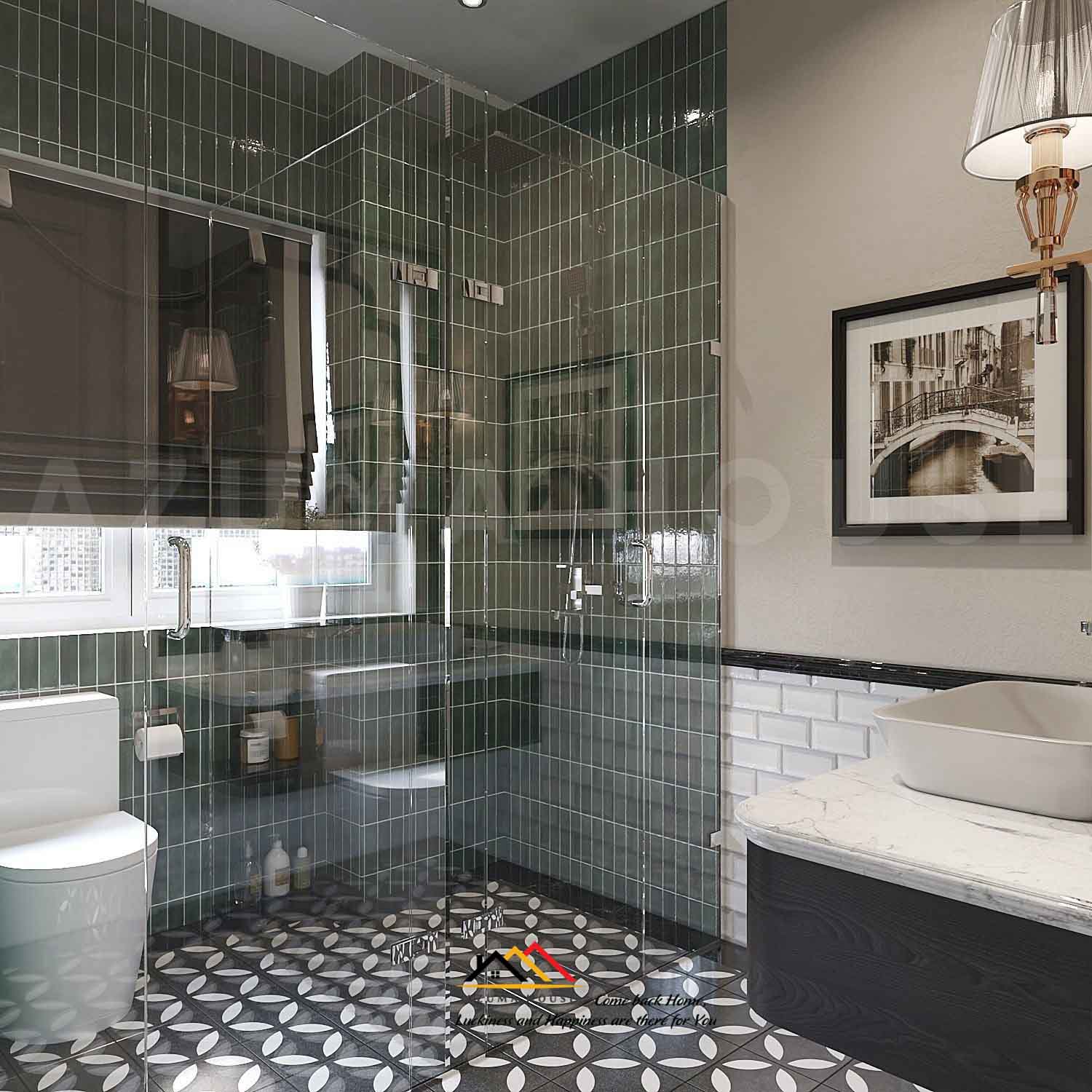 Mẫu phòng tắm Indochine đẹp