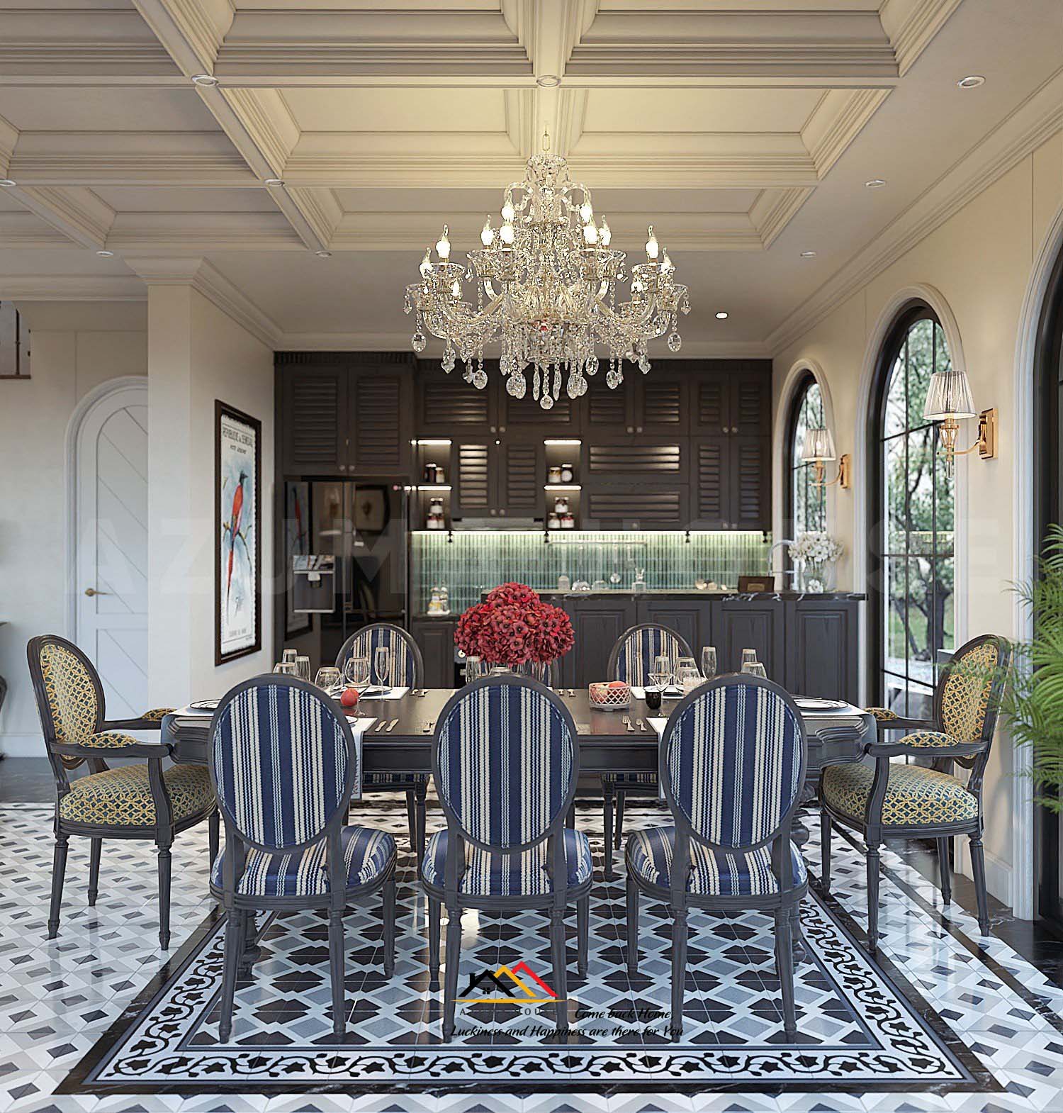 Mẫu phòng ăn biệt thự đẹp