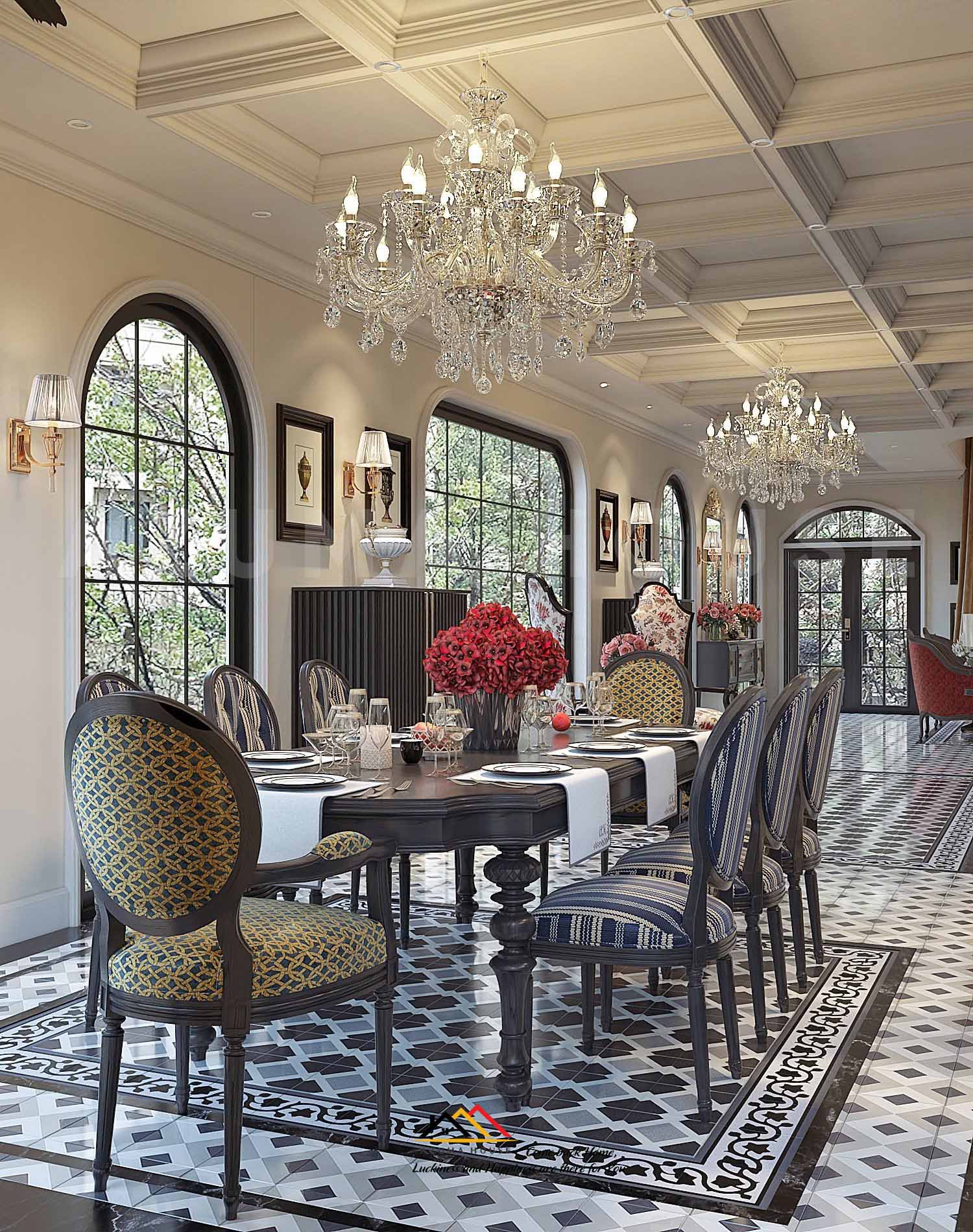 Thiết kế phòng ăn biệt thự