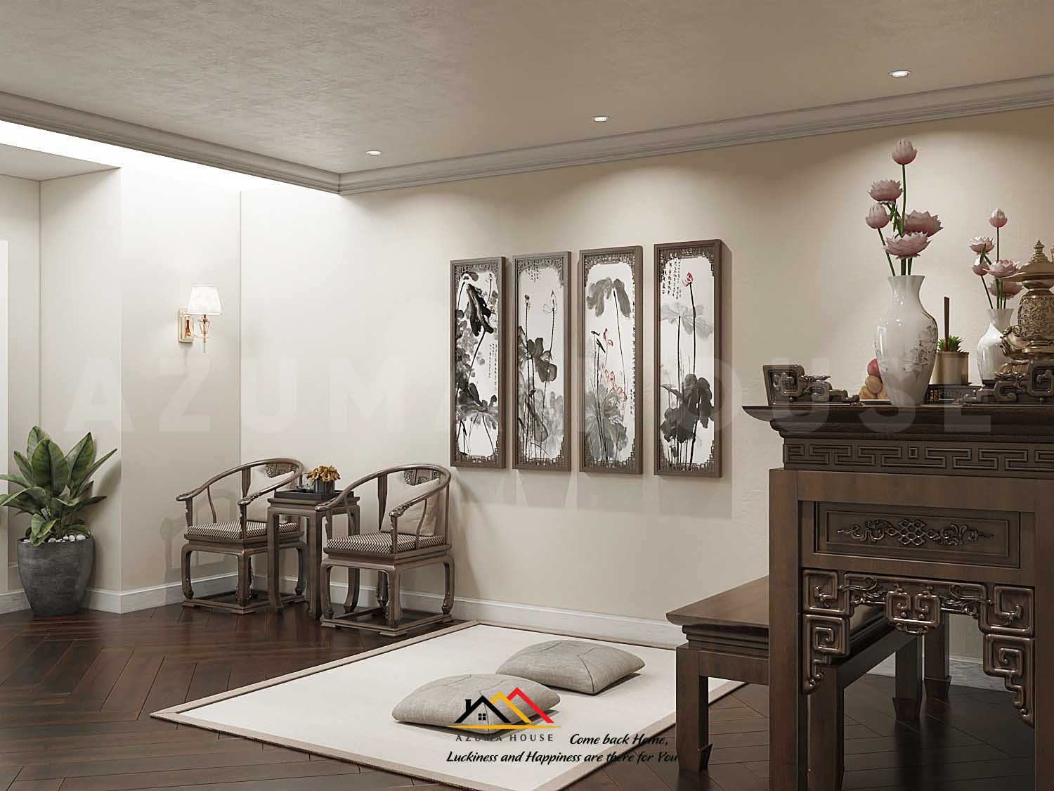 Thiết kế nội thất phòng thờ đẹp