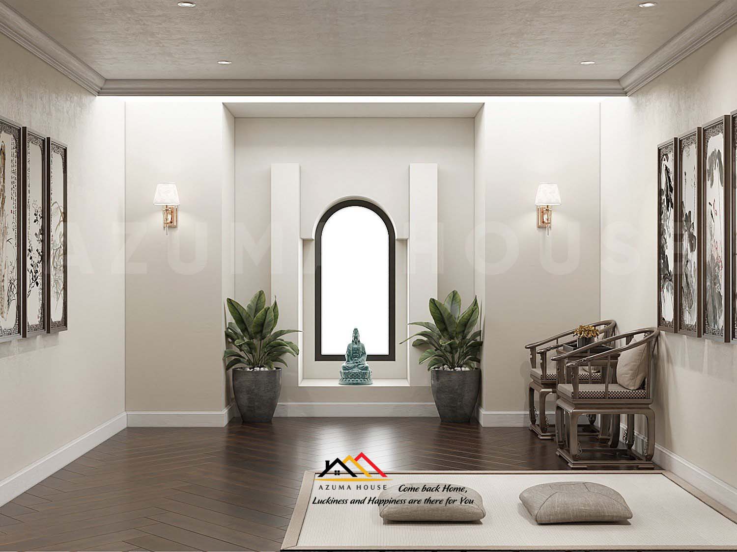 Thiết kế nội thất phòng thờ biệt thự