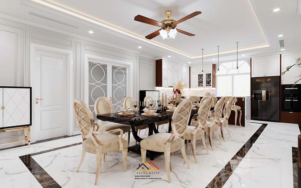 Thiết kế phòng bếp tân cổ điển