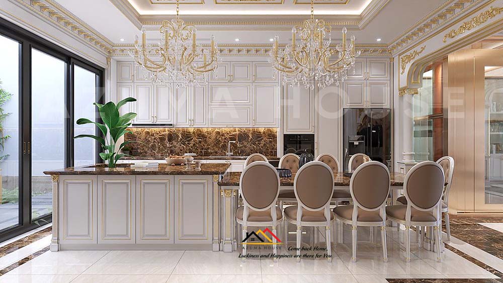 Nội thất nhà ống tân cổ điển đẹp