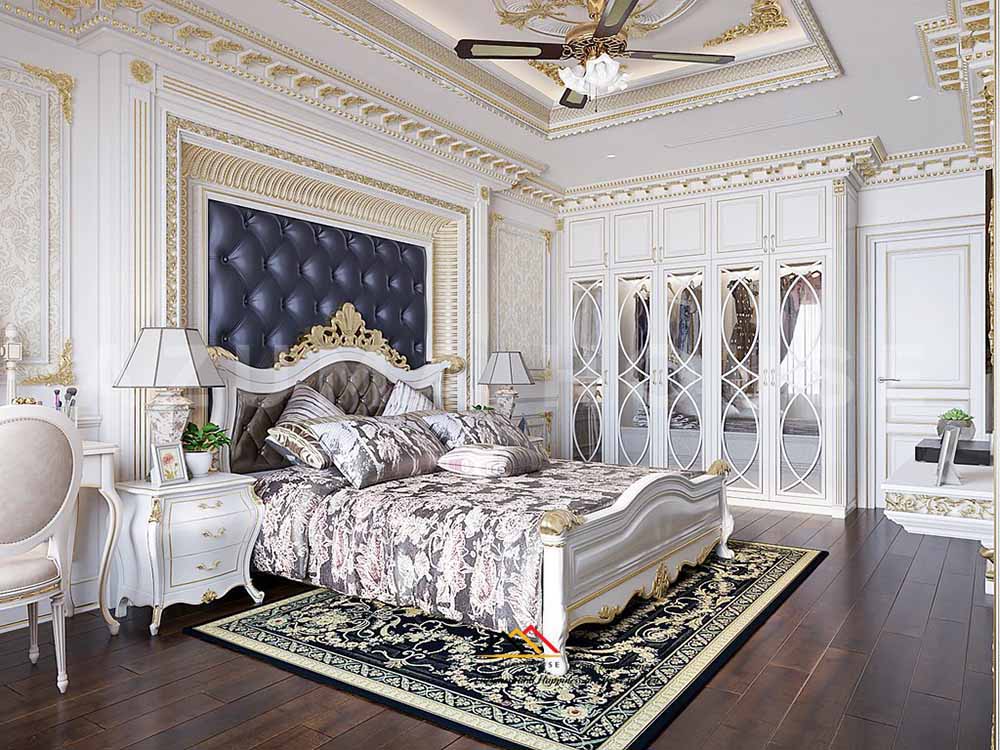 Mẫu nội thất phòng ngủ tân cổ điển