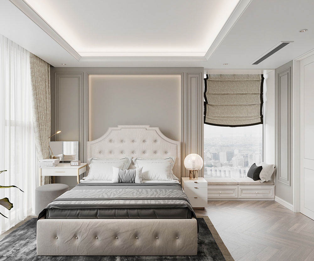 Phòng ngủ master tân cổ điển