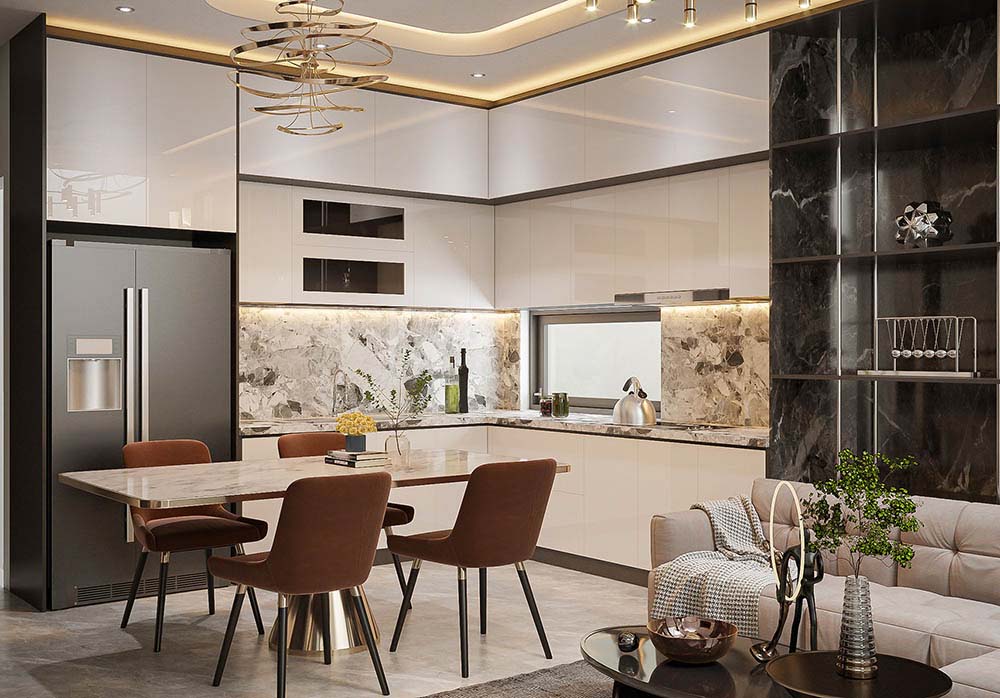 Thiết kế nội thất phòng bếp hiện đại