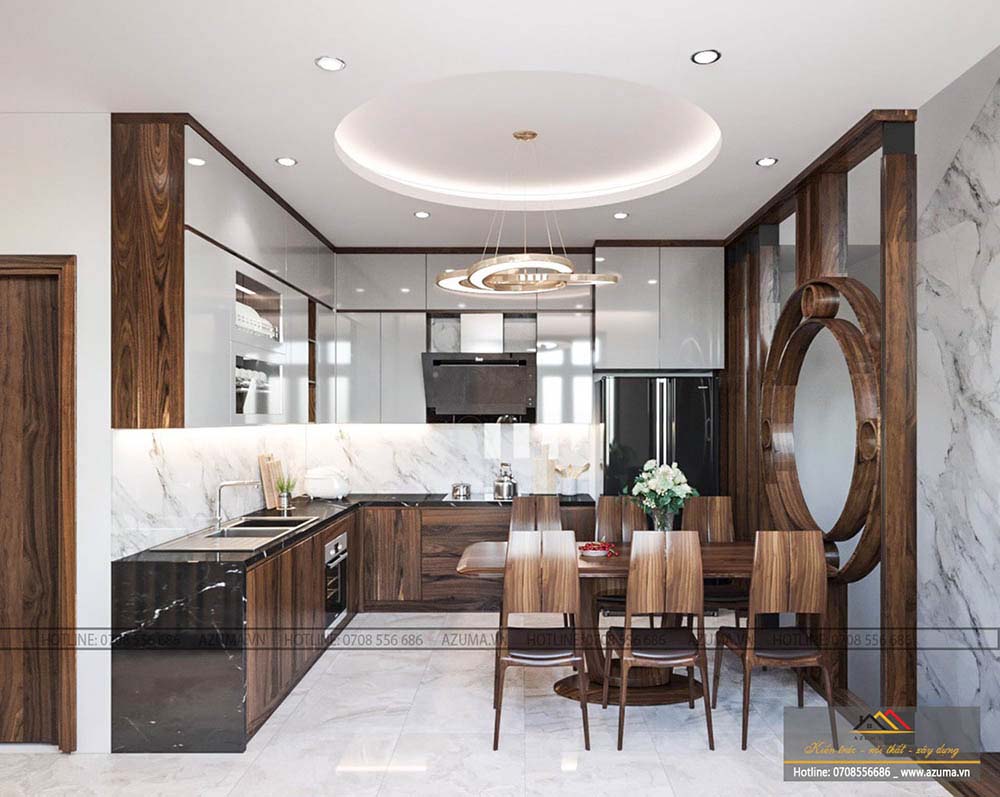 Thiết kế nội thất phòng bếp tiện nghi