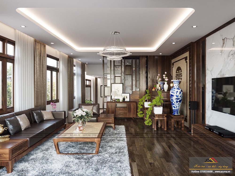 Thiết kế phòng khách nhà ống hiện đại