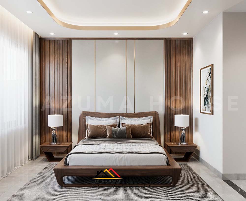Mẫu phòng ngủ hiện đại gỗ công nghiệp