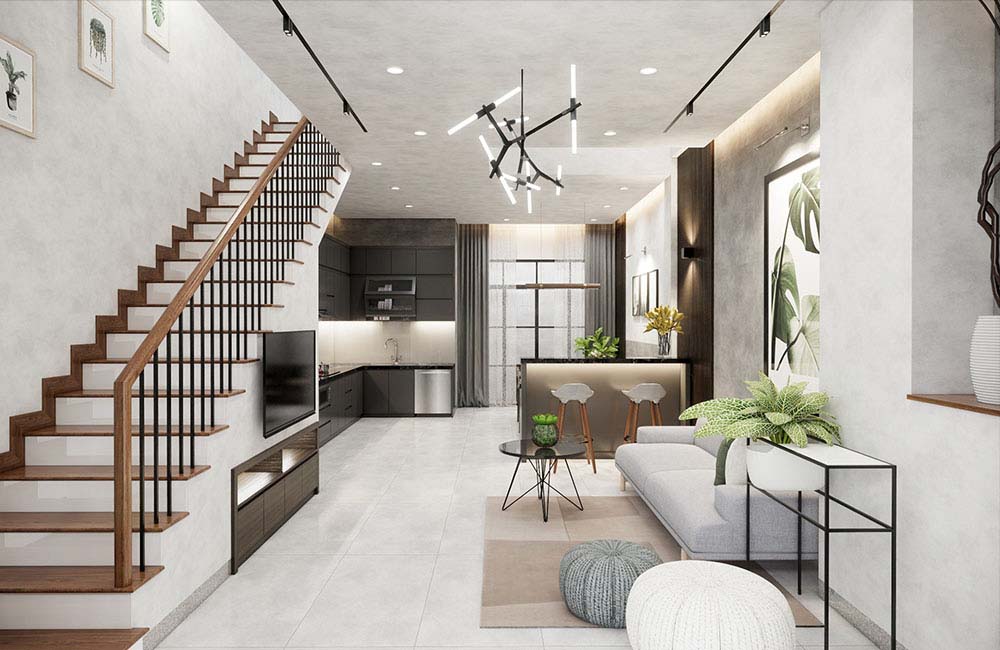 Thiết kế phòng khách nhà ống đẹp