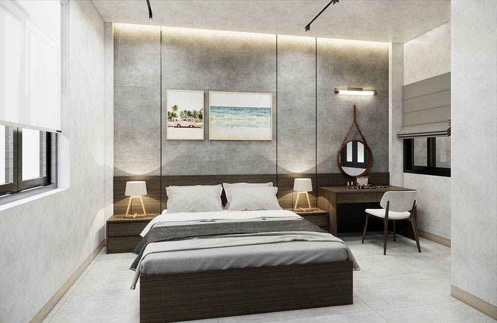 Thiết kế phòng ngủ nhà phố hiện đại