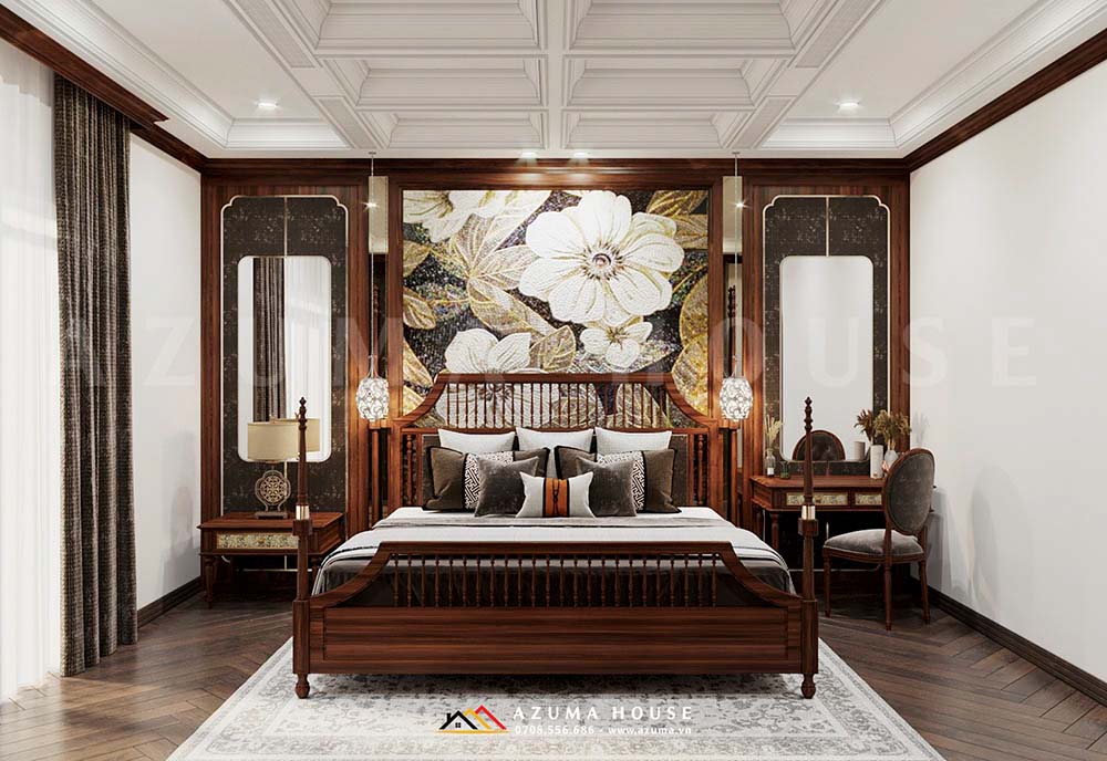 Phòng ngủ Indochine đẹp