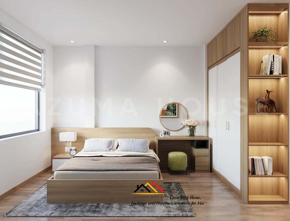 Thiết kế nội thất phòng ngủ gỗ công nghiệp