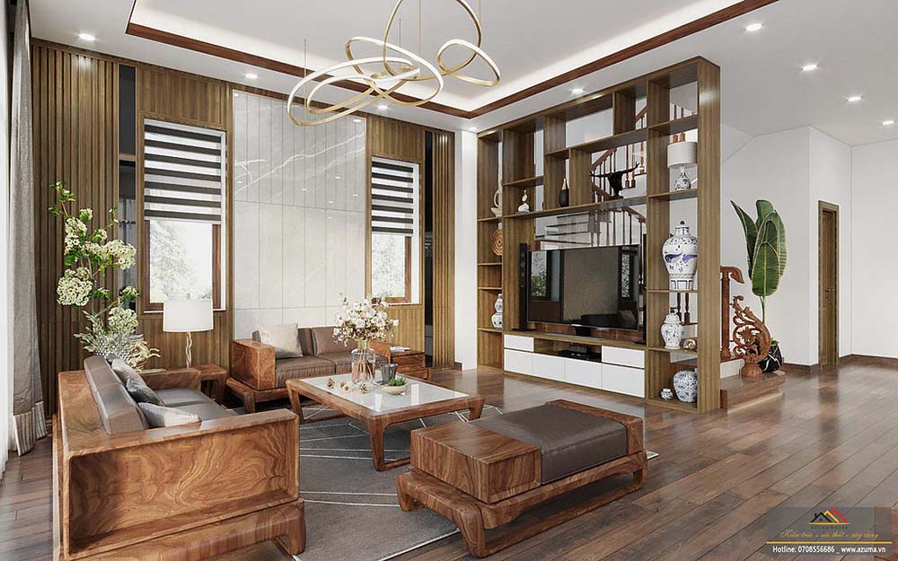 Thiết kế nội thất phòng khách nhà ống