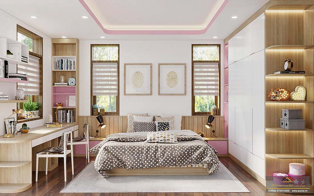 Thiết kế phòng ngủ cho bé gái