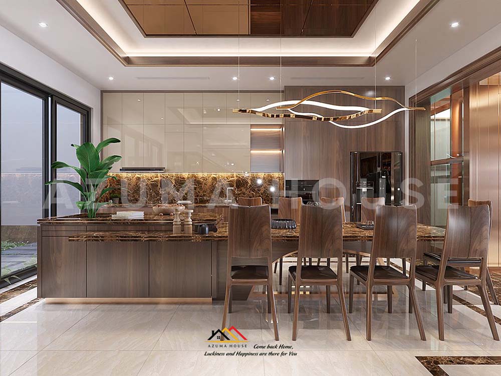 Mẫu phòng bếp gỗ tự nhiên đẹp