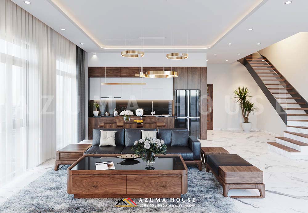 Sofa gỗ óc chó đẹp