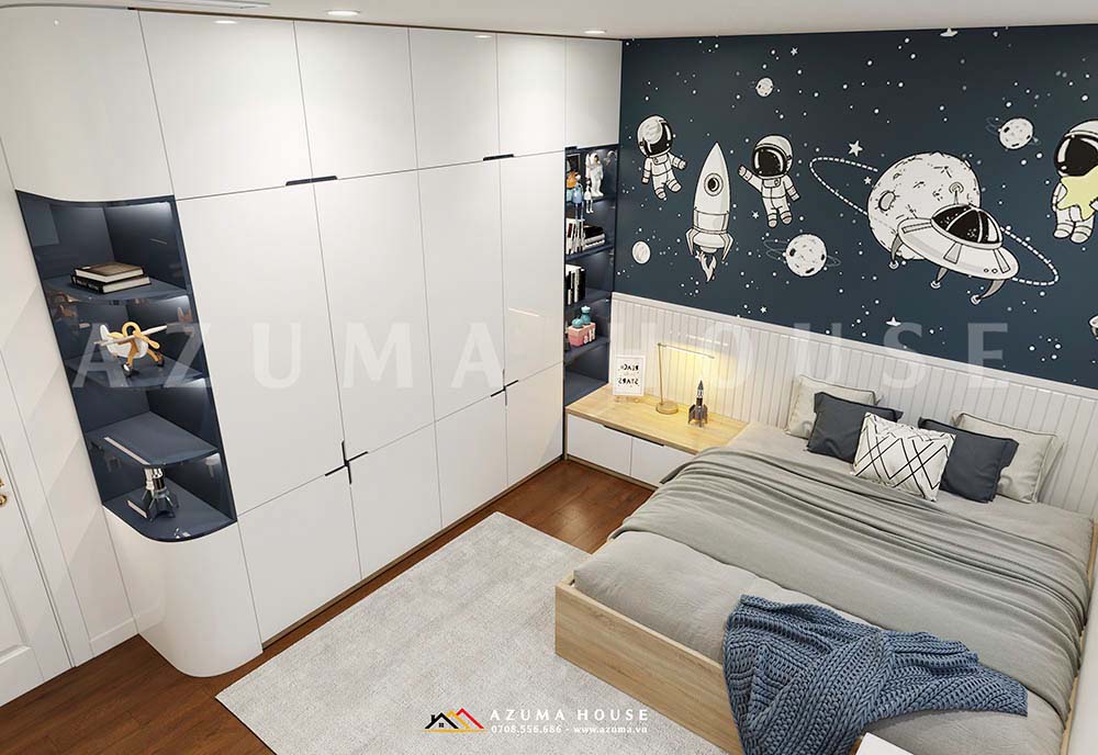 Thiết kế nội thất phòng ngủ bé trai