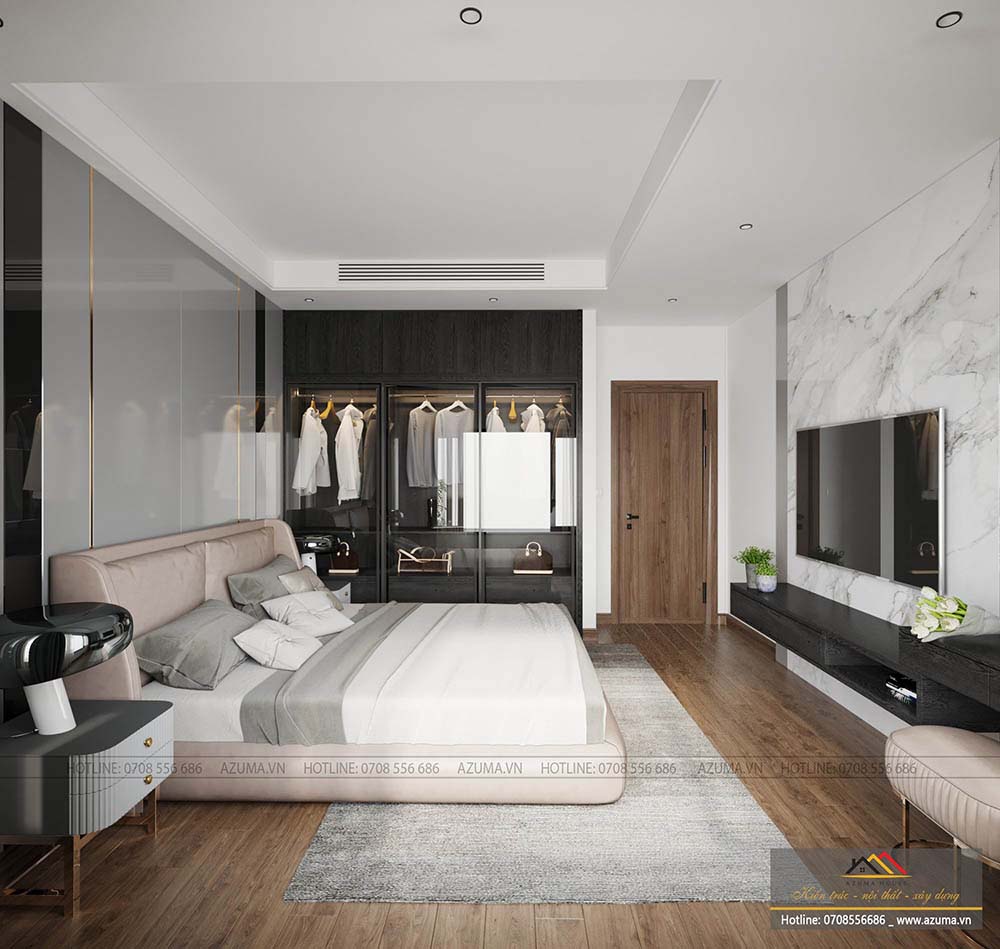 Tủ quần áo âm tường cho phòng ngủ nhỏ