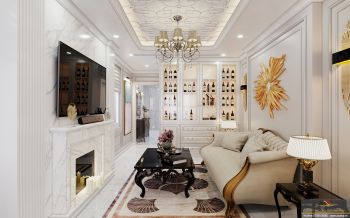 Thiết kế nội thất nhà phố Đại La phong cách tân cổ điển - chủ đầu tư Cô Nga 