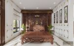 Thiết kế thi công biệt thự tân cổ điển 3 tầng gỗ gõ đỏ siêu sang – Bắc Ninh