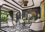 Thiết kế nội thất phòng khách phong cách Indochine đẹp mê ly