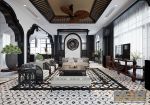 Thiết kế nội thất phòng khách phong cách Indochine đẹp mê ly