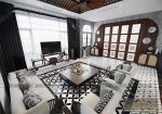 Thiết kế nội thất phòng khách phong cách Indochine đẹp mê ly
