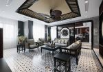 Thiết kế nội thất phòng khách phong cách Indochine đẹp mê ly