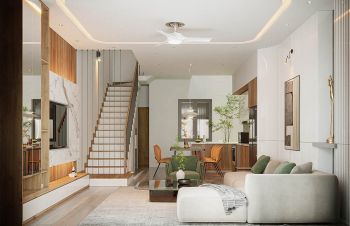 Mẫu thiết kế nội thất nhà ống mặt tiền 4m tiện nghi hiện đại